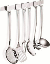 Carica l&#39;immagine nel visualizzatore di Gallery, Lagostina Grancucina Set Mestoli con Barra Appendimestoli, 7 Pezzi, Acciaio...