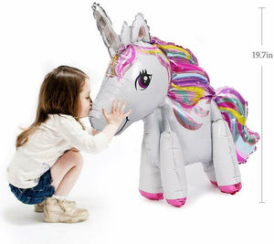 Palloncini per decorazione di compleanno bambina, Tema unicorno rosa con festone