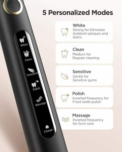 Spazzolino elettrico ricaricabile per pulizia dentale Fairywill Sonico + testine