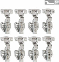 Carica l'immagine nel visualizzatore di Gallery, LOOTICH 110 Grado Battuta Interna Cerniere per Porte con Ammortizzatore, 8 Pz