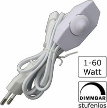 Carica l'immagine nel visualizzatore di Gallery, Regolatore di luminosità LED (regolatore girevole con cavo) 1-60 Watt, Bianco