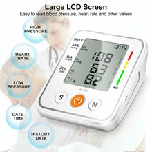 Carica l'immagine nel visualizzatore di Gallery, Misuratore per pressione sanguigna da braccio, Ampio display digitale LCD auto