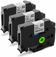 Carica l'immagine nel visualizzatore di Gallery, 3 x Nastri compatibili per etichettatrice Brother TZe-231, Nero su bianco 12 mm