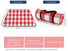 Carica l&#39;immagine nel visualizzatore di Gallery, Simpeak 200 x 200cm Coperta da Picnic Impermeabile e 200x200, Rosso Bianco