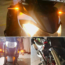 Carica l'immagine nel visualizzatore di Gallery, 4 x Frecce con 12 LED per moto a vite Indicatori di direzioni con effetto ottico