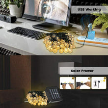 Carica l&#39;immagine nel visualizzatore di Gallery, WOWDSGN Catena Luminosa Solare a LED da Esterno, Lunga 9M, a...