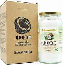 Carica l'immagine nel visualizzatore di Gallery, Olio di Cocco Biologico Extra Vergine 1000 ml. Crudo e Spremuto a Freddo....