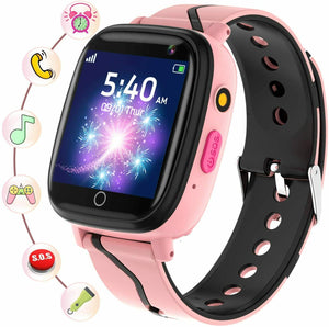 Smartwatch Bambini - Telefono con SOS Gioco Musica Camera Rosa –