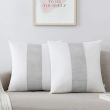 Carica l'immagine nel visualizzatore di Gallery, NordECO HOME Set di 2 Fodere Decorative per Cuscini - Bianco