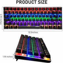 Carica l'immagine nel visualizzatore di Gallery, AK33 Tastiera meccanica Bluetooth Gaming Wireless interruttore blu, Nero, RGB