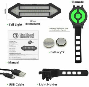 Fanale Posteriore Per Bicicletta HAHAKEE - Telecomando Wireless, Freccia e...