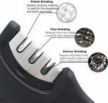 Carica l'immagine nel visualizzatore di Gallery, Utensile professionale affilacoltelli per coltelli da cucina, Affilatura 3 in 1