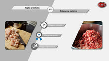 Carica l&#39;immagine nel visualizzatore di Gallery, Tritacarne elettrico RGV Professionale con 3 trafile per Passapomodoro Grattugia