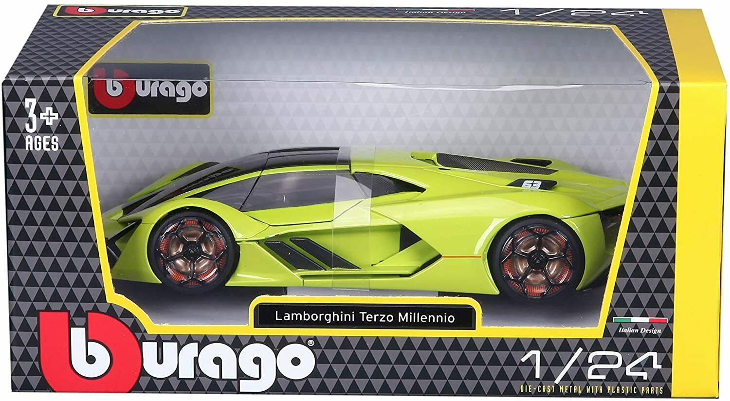 Modellino in scala 1:24 di Lamborghini Terzo Millennio, Macchinina Bur –