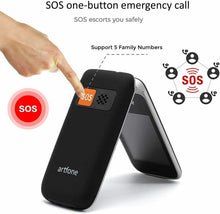 Carica l'immagine nel visualizzatore di Gallery, Telefono Cellulare per anziani Nero, Funzione SOS, Schermo 2.4", Tasti grandi