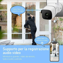 Carica l'immagine nel visualizzatore di Gallery, Videocamera di sicurezza esterna Veroyi, telecamera sorveglianza WiFi...