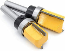 Carica l'immagine nel visualizzatore di Gallery, DingGreat 4Pcs Fresa a Taglienti Diritti per Rifilare con Cuscinetto, con codolo