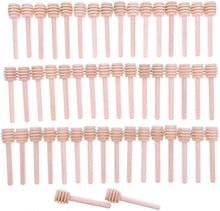 Carica l&#39;immagine nel visualizzatore di Gallery, JZK 50 X Cucchiaini bastoncini miele legno piccoli mini spargimiele 8 cm...