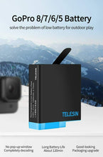 Carica l&#39;immagine nel visualizzatore di Gallery, 3 x Batteria per GoPro Hero 8 7 6 5 black, Capacità da 1220 mAh V 2.00