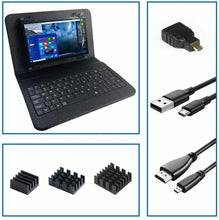 Carica l'immagine nel visualizzatore di Gallery, Per schermo Raspberry Pi 4, monitor touch da 7 pollici con tastiera USB...