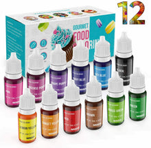 Carica l&#39;immagine nel visualizzatore di Gallery, 12 x Colori per alimenti, Coloranti alimentari concentrati per dolci decorazioni
