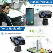Carica l'immagine nel visualizzatore di Gallery, Trasmettitore bluetooth per autoradio FM Kit vivavoce e carica batterie per auto