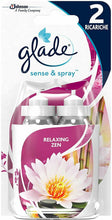 Carica l&#39;immagine nel visualizzatore di Gallery, 2 x Ricariche per profumo d&#39;ambiente Glade Sense &amp; Spray, Fragranza Relaxing Zen