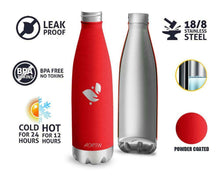 Carica l'immagine nel visualizzatore di Gallery, Aorin Doppia bottiglia per vuoto in acciaio inossidabile, 750ml, Rosso uva