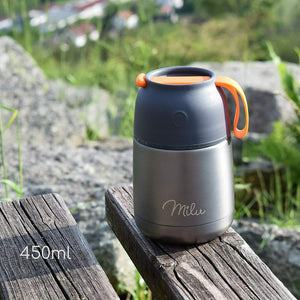 Scaldavivande elettrico Thermos per cibo, Capacità 450 ml, Grigio, 16 cm