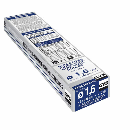 210 x Elettrodi per saldatura acciaio, Bacchette da 1.6 x 300 mm, Scatola