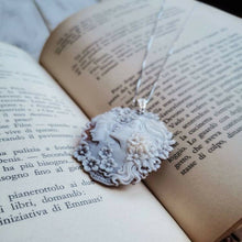 Carica l&#39;immagine nel visualizzatore di Gallery, GUSCIO ITALIANO ORIGINALE Cameo Collana, fatti a mano in Italia, argento sterling 925- mostra il titolo originale