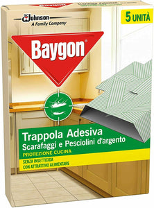 5 x Trappola per insetti scarafaggi e pesciolini d'argento, Protezione adesiva