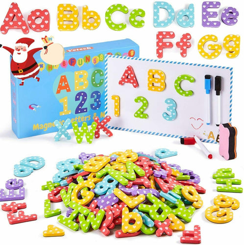 140 x Lettere a numeri per bambini magnetici, Magneti per frigo, Apprendimento