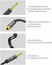 Carica l&#39;immagine nel visualizzatore di Gallery, Cavo Splitter Audio Stereo Cuffie Microfono attacco Jack 3.5 mm, adattatore 20cm
