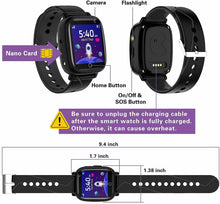 Carica l'immagine nel visualizzatore di Gallery, Smartwatch per Bambini, Orologio Telefono con Lettore Nero