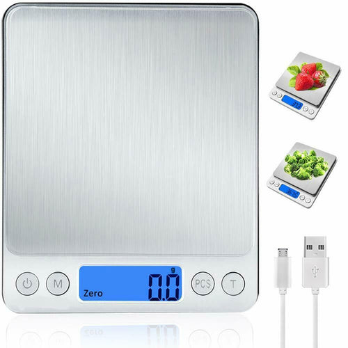 Bilancia da Cucina Digitale con Carica USB, Bilance per Alimentari Elettronica