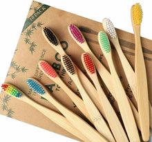 Carica l'immagine nel visualizzatore di Gallery, GeekerChip Spazzolino Bamboo[10 Pezzi],100% Senza BPA Vegan Spazzolini...