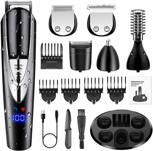 10 in1 Impermeabile IPX7 Tagliacapelli kit uomo Professionale...