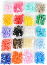Carica l'immagine nel visualizzatore di Gallery, Kit da 300 Bottoni a Pressione e Pinze in Metallo, 20 Colori, in Plastica