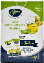 Carica l&#39;immagine nel visualizzatore di Gallery, 102 x Bustine di olio extra vergine di oliva da 10 ml, Bustine monodose Gaia