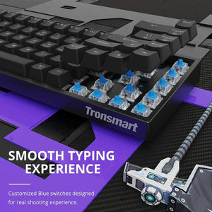 Tronsmart 68 Tasti Tastiera Meccanica Wireless RGB,100% Anti-ghosting...