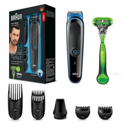 Rifinitore Tutto-In-1 Rasoio Barba Elettrico e Tagliacapelli, Braun MGK3042