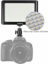 Carica l&#39;immagine nel visualizzatore di Gallery, Andoer 192 Faretto a Led Fotografia, Dimmerabile 3200K-6000K Video Luce, Nikon