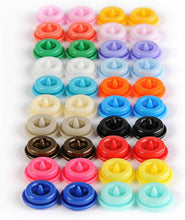 Carica l'immagine nel visualizzatore di Gallery, Kit da 300 Bottoni a Pressione e Pinze in Metallo, 20 Colori, in Plastica