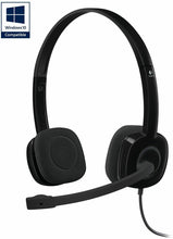 Carica l'immagine nel visualizzatore di Gallery, Cuffie Cablate Stereo con Microfono Girevole Logitech H151 Jack da 3.5 mm, Nero