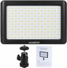 Carica l'immagine nel visualizzatore di Gallery, Luce fotografica 192 LED per fotocamera DSLR, Illuminazione dimmerabile batterie
