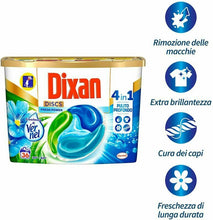 Carica l'immagine nel visualizzatore di Gallery, Dixan Discs Freschezza Di Vernel, Detersivo Lavatrice Predosato In...