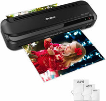 Carica l'immagine nel visualizzatore di Gallery, Plastificatrice laminatrice a caldo e freddo per formati A4 A5 A6, 220 mm/min