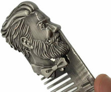 Carica l'immagine nel visualizzatore di Gallery, Lurrose Pettine da Barba Vintage in Acciaio Inossidabile per...