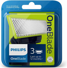 Carica l&#39;immagine nel visualizzatore di Gallery, 3 x Testine di ricambio per Philips QP230/50 OneBlade, Lama per rasoio elettrico